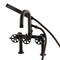 Kingston Brass 7" Center Deck-Mount Clawfoot Tub Faucet with Hand Shower, Oil Rubbed Bronze AE6005RX - alternate 1