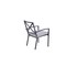 Homeroots Set of Two Dark Gray Aluminum Outdoor Stacking Dining Chairs with Light Gray Cushion, 2PK 489550 - alternate 2
