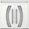 Vdomdoors Metal Double Doors Deux 6500 White Enamel Frosted Glass Top Transom Entry Modern Painted (W72xH80+1 DEUX6500DEXD-BEM-W72xH80+14-LH-O - alternate 1
