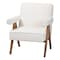 Baxton Studio Georgina Japandi Cream Boucle and Walnut Brown Wood Accent Chair 253-14003-ZORO - alternate 1