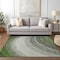 Homeroots 10' X 14' Green And Artichoke Green Abstract Washable Indoor Outdoor Area Rug 577306 - alternate 2