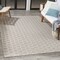 Homeroots 6' X 9' Gray And Ivory Geometric Indoor Outdoor Area Rug 554835 - alternate 2