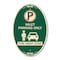 Signmission Valet Parking Only Tow Away Zone with Car Gra, 12 In X 18 In Architectural, Heavy Gauge Aluminum A-OV-G-1218-22761 - alternate 1