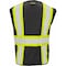 Ironwear Two-Tone Hi-Vis Safety Vest S Class 2 , Zipper 6 Pockets 1287-BKZ-RD-SM - alternate 2