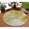Homeroots 8' Gold Beige And Wheat Round Abstract Washable Indoor Outdoor Area Rug 577711 - alternate 1