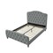 Homeroots Gray Solid Wood Twin Tufted Upholstered Velvet Bed 544893 - alternate 2