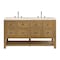 James Martin Vanities Breckenridge 60 in. Double Vanity, Light Natural Oak, w/ 3 CM Eternal Marfil Quartz Top 330-V60D-LNO-3EMR - alternate 1