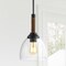 Jonathan Y Alys 7.63" Adjustable Rope-Wrap Modern Rustic Iron/Glass LED Pendant, Black JYL1103A - alternate 2