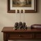 Homeroots Set of Three Clear Flameless Taper Candles In Brown And Green Resin Pinecone Holder, 3PK 633980 - alternate 2