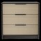 Homeroots 28" Brown And Black Three Drawer Dresser 477803 - alternate 1