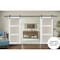 Sartodoors Sliding Double Barn Doors with Hardware, Lucia 2555 White Silk with Clear Glass, 13FT Rail Sturdy LUCIA2555DB-WS-36 - alternate 2