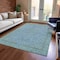 Homeroots 5' X 8' Aqua And Teal Blue Medallion Washable Indoor Outdoor Area Rug 616257 - alternate 2