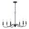 Vaxcel Annabelle 6 Light Matte Black Farmhouse Chandelier Candelabra H0298 - alternate 1