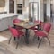 Regency Square Kee Breakroom Table W/ 4 M Stack Chairs, 42 in W, 42 in L, Noble Oak TB4242NOBPBK47BY - alternate 2