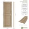 Ekena Millwork Rustic Two Equal Louver Sandblasted Faux Wood Shutters (Per Pair), Primed Tan, 18"W x 76"H SHULV18X76SDPR - alternate 2