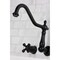 Kingston Brass Two-Handle Wall Mount Kitchen Faucet, Matte Black KS1280PKX - alternate 2