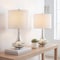 Jonathan Y Cecile 25.5" Glass Teardrop LED Table Lamp, Mercury Silver/Chrome, 2PK JYL1081A-SET2 - alternate 2