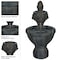 Pure Garden Outdoor Fountain with Lion Head Detail 50-0005 - alternate 2