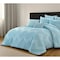Homeroots Blue King Polyester 180 Thread Count Washable Duvet Cover Set 529055 - alternate 2