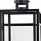 Homeroots Set of Three Clear And Black Glass And Stainless Steel Tabletop Lantern Candle Holders, 3PK 719760 - alternate 2