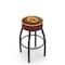 Holland Bar Stool Co 25" Arizona State Cushion Seat, Blk Wrnkl Base Swivel Bar Stool, Sparky L8B125ArizSt-S - alternate 1