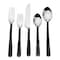Homeroots Matte Black Stainless Steel Five Piece Hand Forged Place Setting 568826 - alternate 2