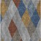 Homeroots 10' X 14' Gray Gold And Blue Argyle Washable Indoor Outdoor Area Rug 613698 - alternate 2