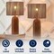 Jonathan Y Hazel 24" Bohemian Coastal Fluted Scalloped Cylinder Resin w/Hand-Woven Paper Rope Drum Shade L, 2PK JYL5511A-SET2 - alternate 2