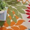 Homeroots 5' Orange Red Green And Blue Round Floral Indoor Outdoor Area Rug 546657 - alternate 2