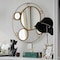 Uniquewise Set of 2 Decorative 19.75-inch Round Frame Mirror - Gold Metal Wall Mounted Mirror with 4 Glass QI004577.2 - alternate 2