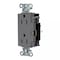 Hubbell Wiring Device-Kellems Straight Blade Receptacle, 5-15R, 15 A, 125V AC, 2 Pole, 3 Wire, Surface Mount, Grounded HBL2152STGY - alternate 1