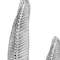 Homeroots Set of Two Silver Aluminum Tall Feather Tabletop Sculptures, 2PK 354649 - alternate 2