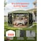 Vevor 6 Side Pop up Gazebo Screen Tent 10x10 ft for 6-8 Persons Camping Backyard FY10X10Military Green-6 - alternate 2