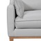 Homeroots 87" Gray Leather Sofa And Toss Pillows With Brown Legs 546408 - alternate 2