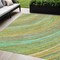 Homeroots 5' X 8' Green Peach And Gold Abstract Washable Indoor Outdoor Area Rug 631240 - alternate 1