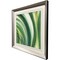 Homeroots Modern Abstract Green Curvy Leaves Silver Framed Wall Art 654102 - alternate 1