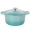 Crock-Pot Artisan 2 Piece 5 Quarts Enameled Cast Iron Dutch Oven in Aqua Blue 127801.02R - alternate 1