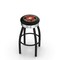 Holland Bar Stool Co 25" Blk Wrinkle U.S. Marines Swivel Bar Stool, Chrome Ring L8B3C25Marine - alternate 1