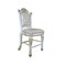 Homeroots Set of Two 24" Pearl and White Faux Leather and Wood Counter Height Bar Chairs, 2PK 573455 - alternate 2