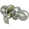 Prosource Passage Knob, Metal, Stainless Steel, 2-3/8 to 2-3/4 in Backset, 1-3/8 to 1-3/4 in Thick Door T3630V-PS - alternate 1