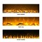 Northwest 50in Wall Mounted Electric Fireplace 10-Color LED Flames Wall Mounted Fireplace Heater 80-WSG02-BLACK - alternate 2
