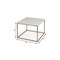 Homeroots 24" White and Copper Genuine Marble and Metal Square Coffee Table 389924 - alternate 2