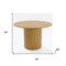 Homeroots 46" Brown Solid Wood Pedestal Base Round Top Dining Table 720983 - alternate 2