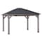 Sunjoy 11ft x 13ft  Grayden Wood Gazebo , Outdoor Patio Solar Powered Hardtop Gazebo A102005890 - alternate 1