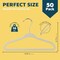Lifemaster Ivory Velvet Kids Hangers 50 Pack, 10.83" Non-Slip, Slim ABS, Swivel Hook & Notches LMVVBH50IV - alternate 2