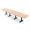 Skutchi Designs 14 Person Conference Table With Power Unit | 14' Boat Table | Harmony Series HAR-BOT-48X168-T.BK-K525-NA - alternate 1