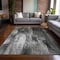 Homeroots 5' X 8' Gray And Black Abstract Washable Indoor Outdoor Area Rug 563605 - alternate 2