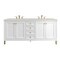 James Martin Vanities Chicago 72" Double Vanity, Glossy White, w/ 3 CM Siberian Silestone Top w/FreePower Wireless Charger 503-V72-GW-FSFR - alternate 1