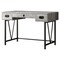 Homeroots 47" Gray and Black Computer Desk With Three Drawers 333514 - alternate 1