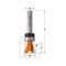 Cmt SOLID CARBIDE DOVETAIL BITS WITH BEARING D=11/32in A=7 Degrees S=1/4in 818.087.11B - alternate 2